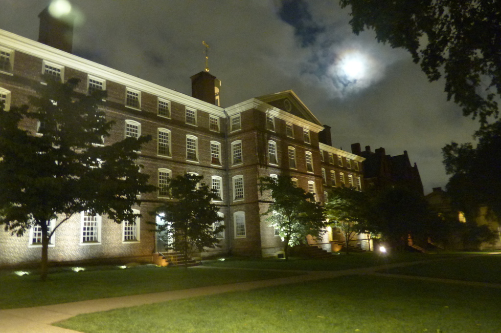 U Hall in Cloudy Moonlight